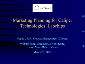 Marketing Planning for Caliper Technologies’ Labchips