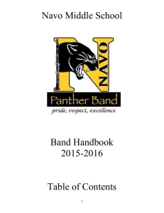Navo Middle School Band Handbook 2015-2016