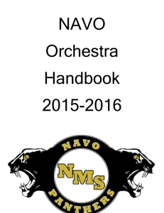 NAVO Orchestra Handbook 2015-2016