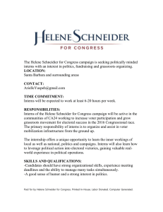 The Helene Schneidier for Congress campaign is seeking politically minded