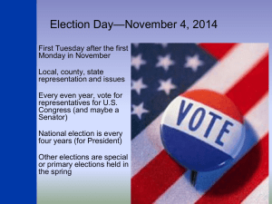 —November 4, 2014 Election Day