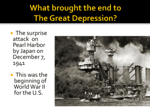 The surprise attack on Pearl Harbor by Japan on
