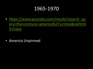 1965-1970 • • America Unpinned