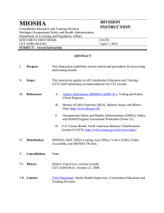 MIOSHA  DIVISION INSTRUCTION