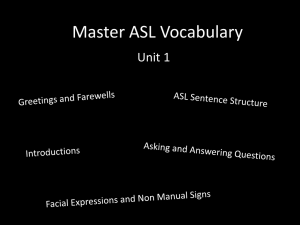 Master ASL Vocabulary Unit 1