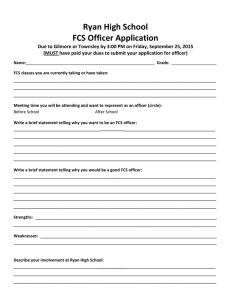Ryan High School FCS Officer Application