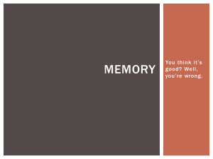 MEMORY You think it’s good? Well, you’re wrong.