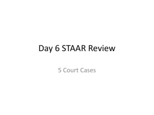 Day 6 STAAR Review 5 Court Cases