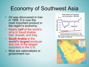 Economy of Southwest Asia