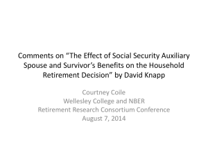 Comments on “The Effect of Social Security Auxiliary