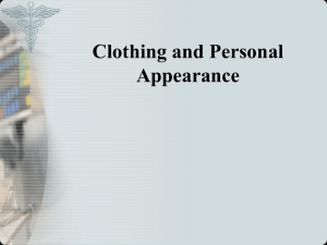 Clothing and Personal Appearance
