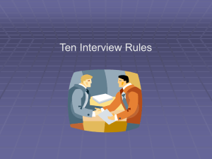 Ten Interview Rules