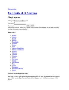 University of St Andrews  Single sign-on