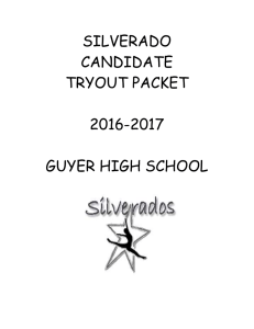 SILVERADO CANDIDATE TRYOUT PACKET