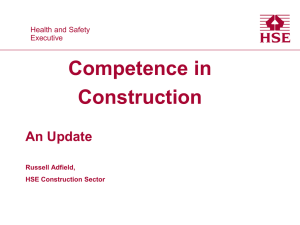Competence in Construction An Update Health and Safety