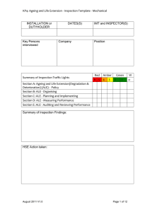 KP4: Ageing and Life Extension - Inspection Template - Mechanical  DATES(S)