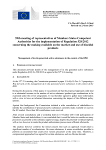 59th meeting of representatives of Members States Competent