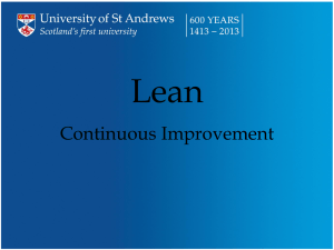 Lean Continuous Improvement