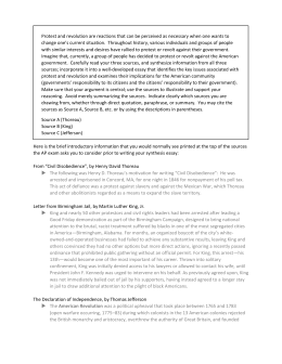 Civil disobedience reaction paper