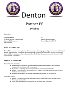 Denton  Partner PE Syllabus