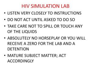 HIV SIMULATION LAB