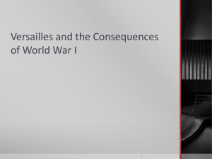 Versailles and the Consequences of World War I