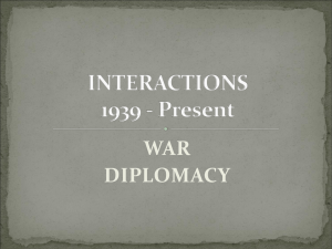 WAR DIPLOMACY