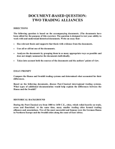 DOCUMENT-BASED QUESTION: TWO TRADING ALLIANCES