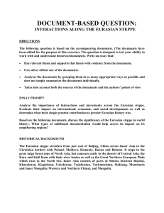 DOCUMENT-BASED QUESTION: INTERACTIONS ALONG THE EURASIAN STEPPE