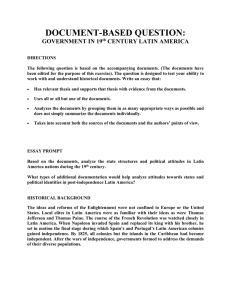 DOCUMENT-BASED QUESTION: GOVERNMENT IN 19 CENTURY LATIN AMERICA