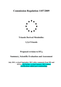 Commission Regulation 1107/2009
