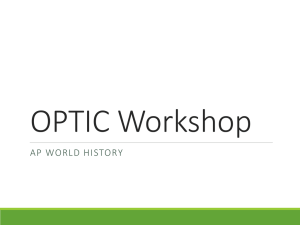 OPTIC Workshop AP WORLD HISTORY