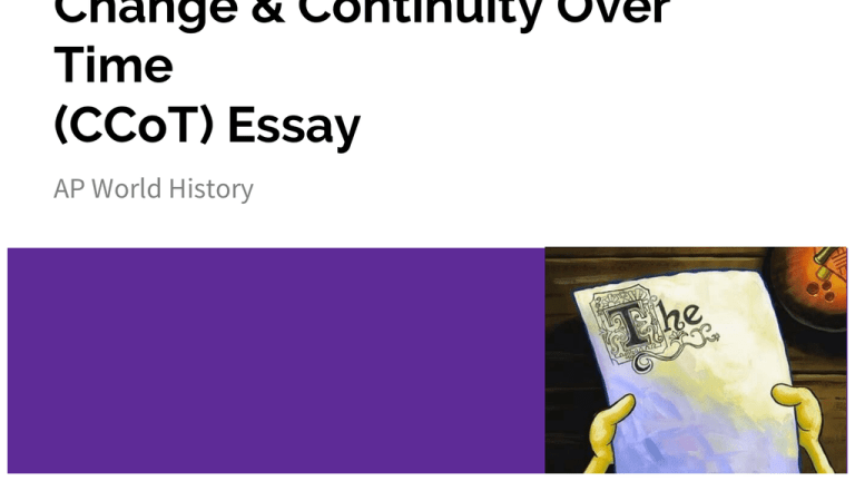 continuity and change over time essay ap world history