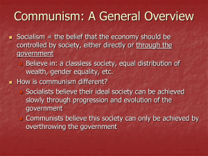 Communism: A General Overview