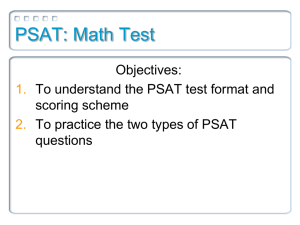 PSAT: Math Test