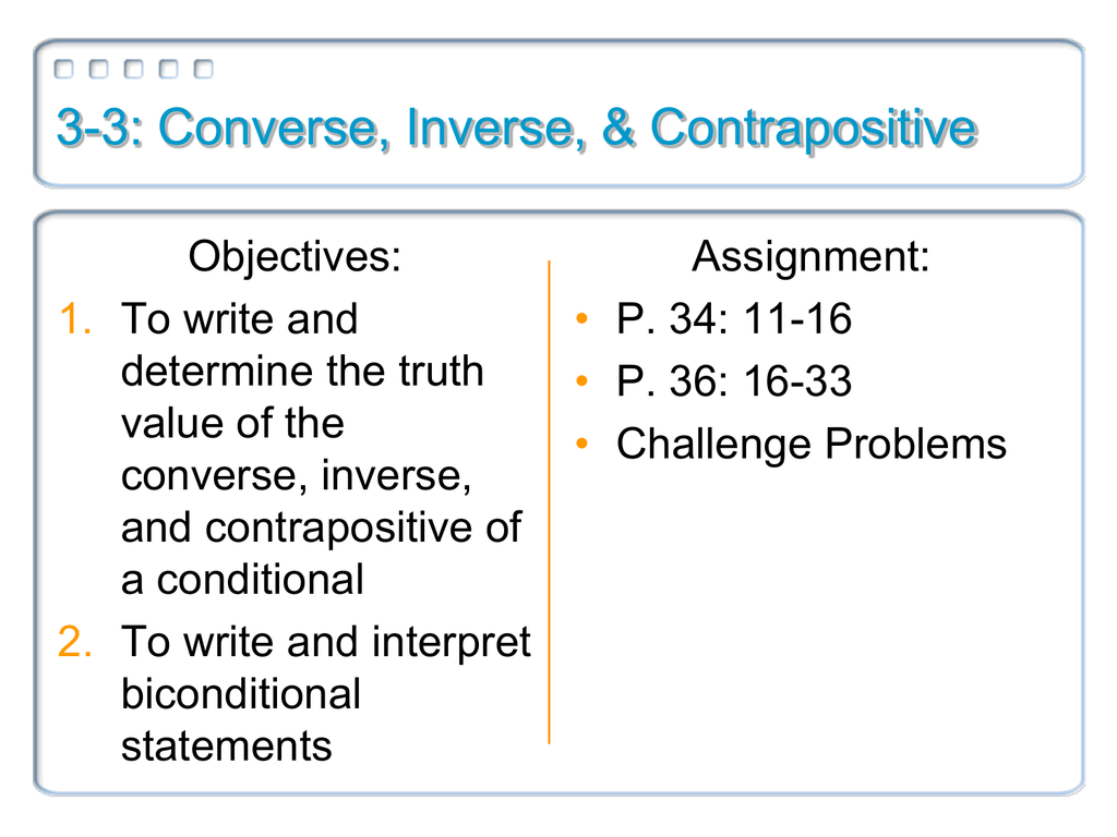 converse inverse contrapositive