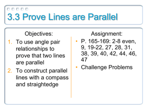 3.3 Prove Lines are Parallel