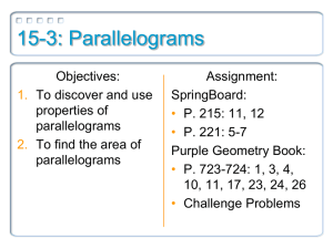 15-3: Parallelograms