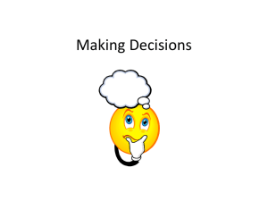 Making Decisions