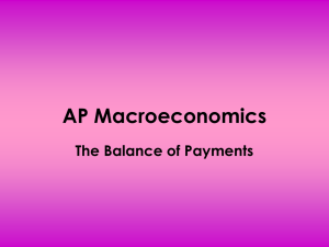 AP Macroeconomics The Balance of Payments