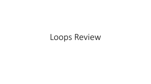 Loops Review