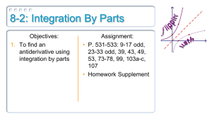 8-2: Integration By Parts