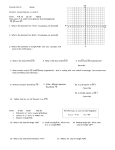 Pre-Calc Test #1 Name: Given:    P(-8, -6)
