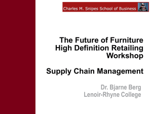 The Future of Furniture High Definition Retailing Workshop Supply Chain Management