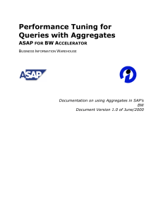 Performance Tuning for Queries with Aggregates ASAP BW