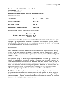 Updated: 27 January 2016 Role Statement for XXXXXXX, Assistant Professor Location: