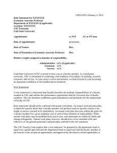 UPDATED: February 4, 2016 Role Statement for XXXXXXX Extension Associate Professor