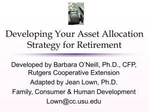 Developing Your Asset Allocation Strategy for Retirement