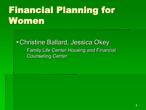Financial Planning for Women  Christine Ballard, Jessica Okey