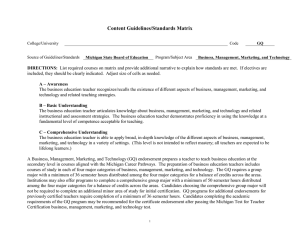 Content Guidelines/Standards Matrix